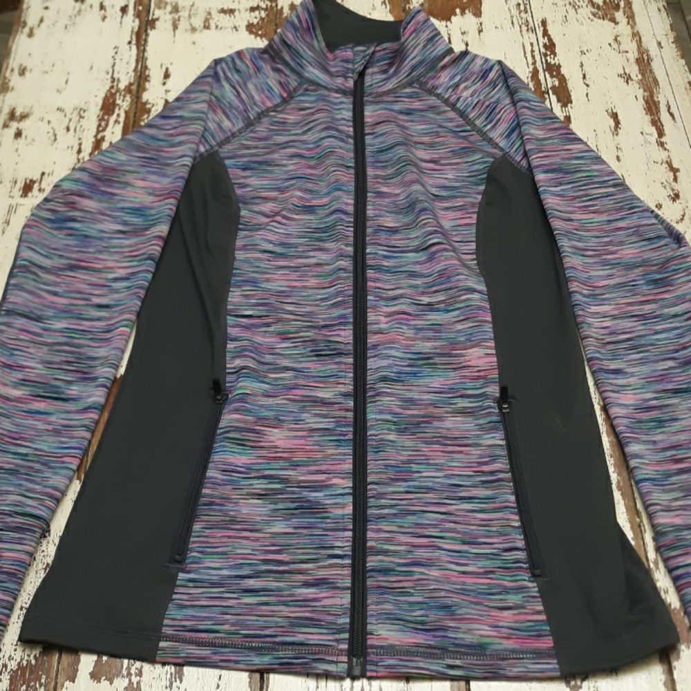 Multicolored activewear sweatshirt